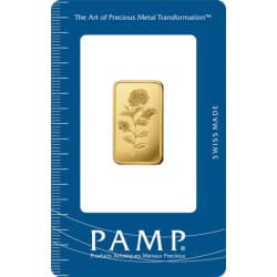 Zlatý slitek 10 g PAMP Růže