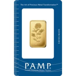 Zlatý slitek 20 g PAMP Růže