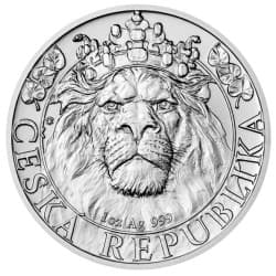Stříbrná mince 1 Oz Český lev 2022