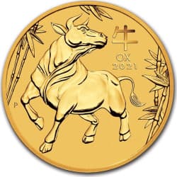 Zlatá mince 1/10 Oz Lunar Series III Year of the Ox 2021