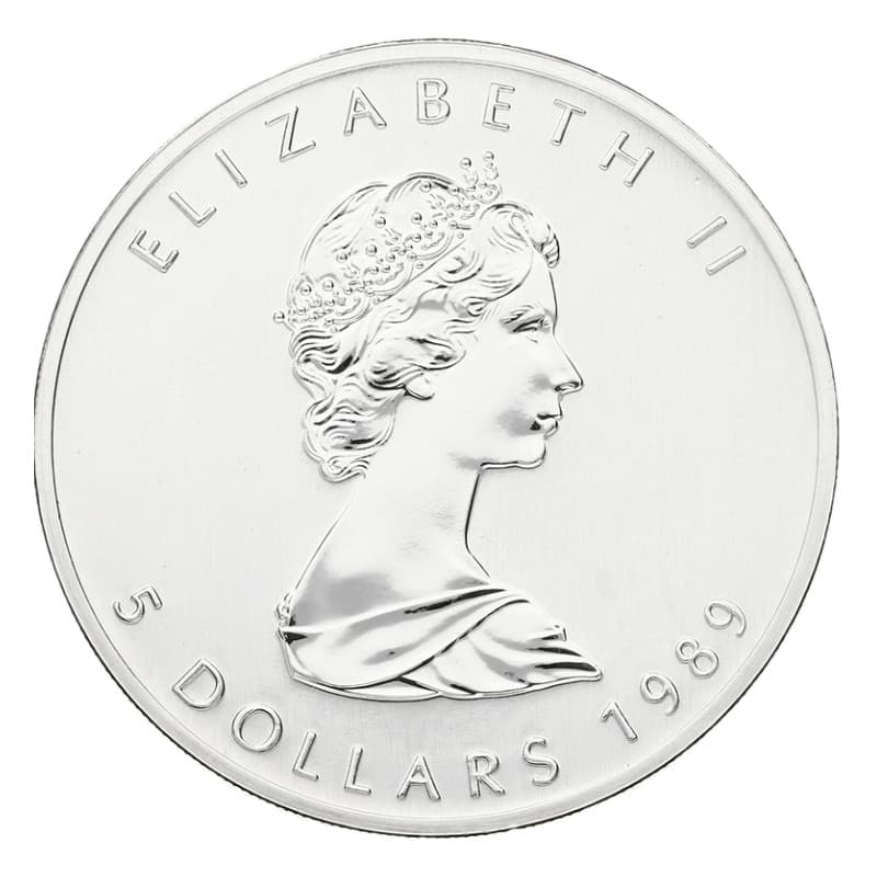 Stříbrná mince 1 Oz Maple Leaf 1989