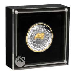 Stříbrná mince 1 Oz 40th Anniversary of the Australian Nugget 2026 Proof + Zlaceno
