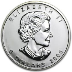 Stříbrná mince 1 Oz Maple Leaf 2006