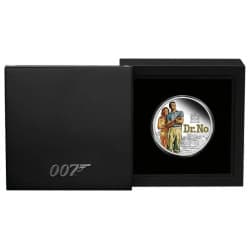 Stříbrná mince 1 Oz James Bond 007 Dr. No 2022 Proof + Kolorováná