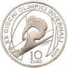 Stříbrná mince 10 EURO 2006 Winter Olympics - Alpine Skiing Proof - 2005
