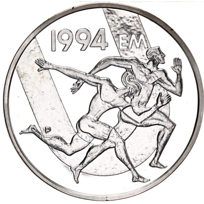 Stříbrná mince 100 Markkaa European Championships in Athletics - 1994 Proof