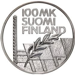 Stříbrná mince 100 Markkaa European Championships in Athletics - 1994 Proof