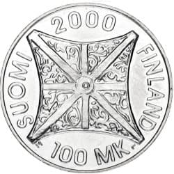 Stříbrná mince 100 Markkaa New Millennium 2000 - 2000 Proof
