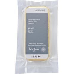 Zlatý slitek 500 g Heraeus