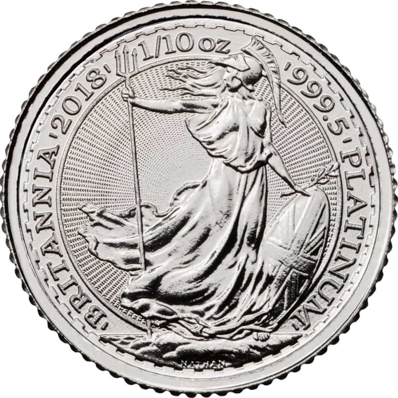 Platinová mince 1/10 Oz Britannia 2018