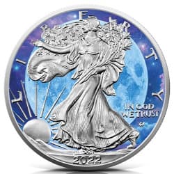 Stříbrná mince 1 Oz American Eagle Golden Noir Series The Moon 2022
