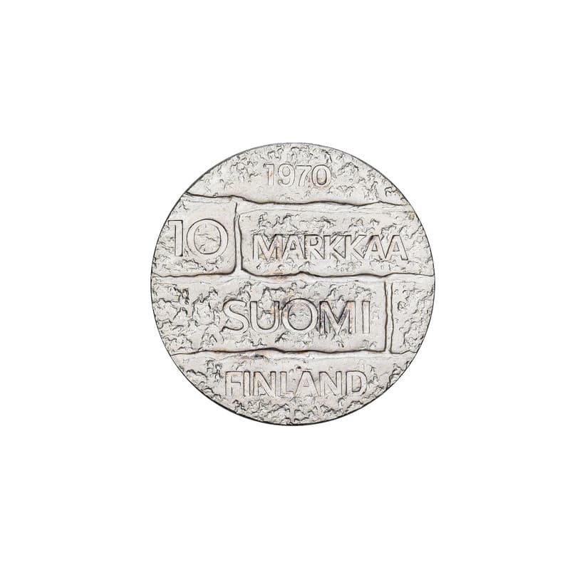 Stříbrná mince 10 Markkaa President Paasikivi - 1970
