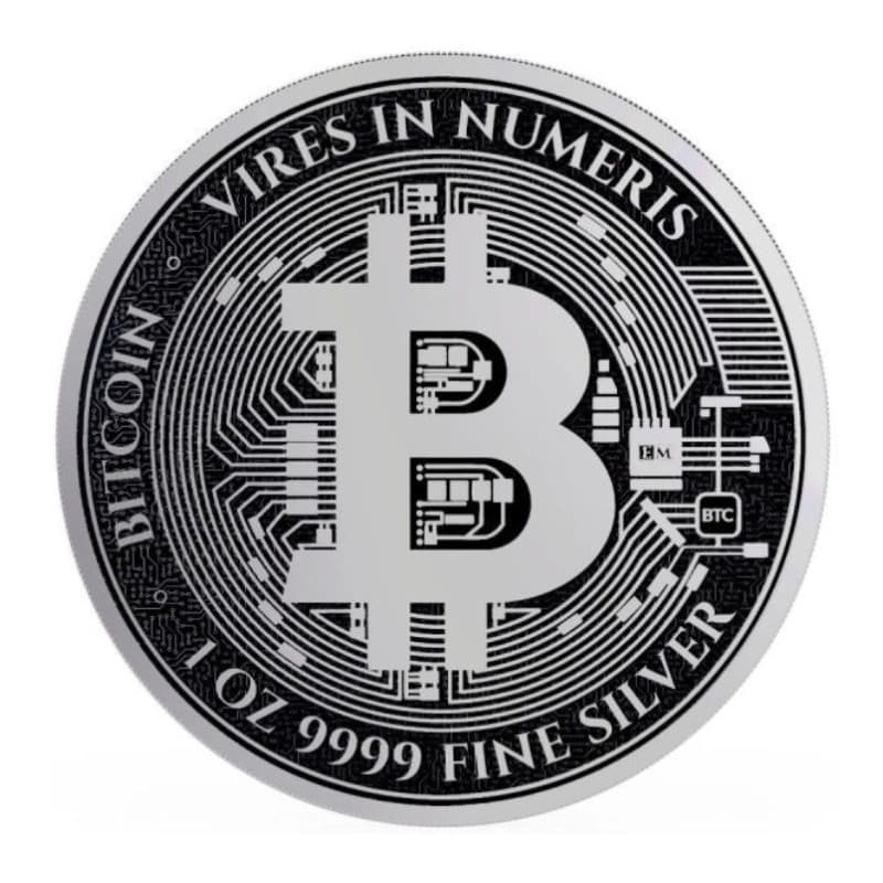 Stříbrná mince 1 Oz Bitcoin 2024