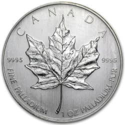 Palladiová mince 1 Oz Maple Leaf různé roky