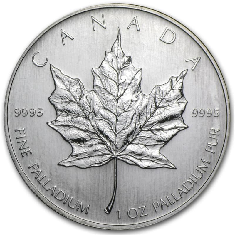 Palladiová mince 1 Oz Maple Leaf různé roky