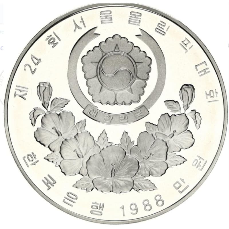 Stříbrná mince 10000 WON XXIV OLYMPIAD SEOUL Cycling - 1988