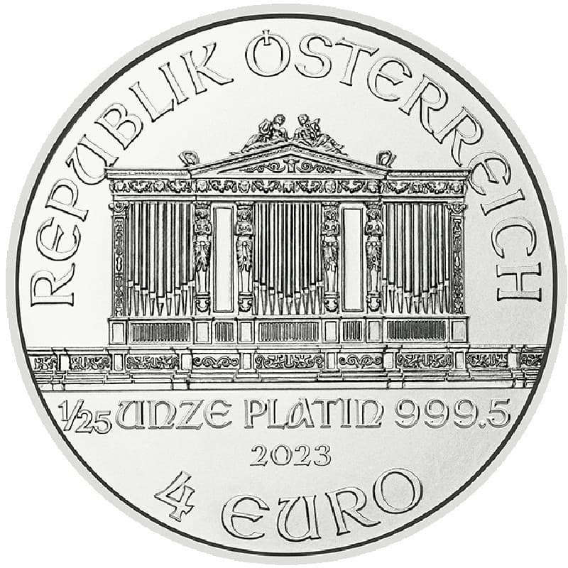 Platinová mince 1/25 Oz Wiener Philharmoniker 2023