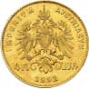 Zlatá mince 10 Frank 4 Zlatník Franz Josef I. různé roky (1870-1892)
