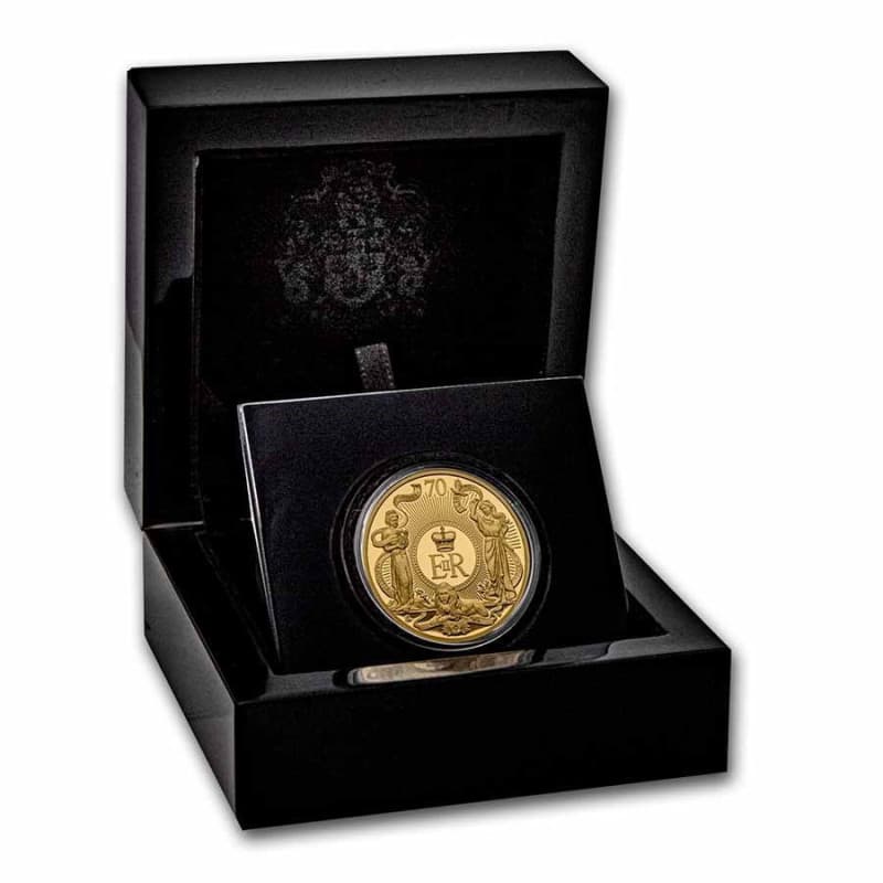Zlatá mince 1 Oz Platinové výročí Alžběty II. 2022 Proof