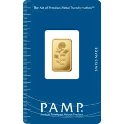 Zlatý slitek 5 g PAMP Růže