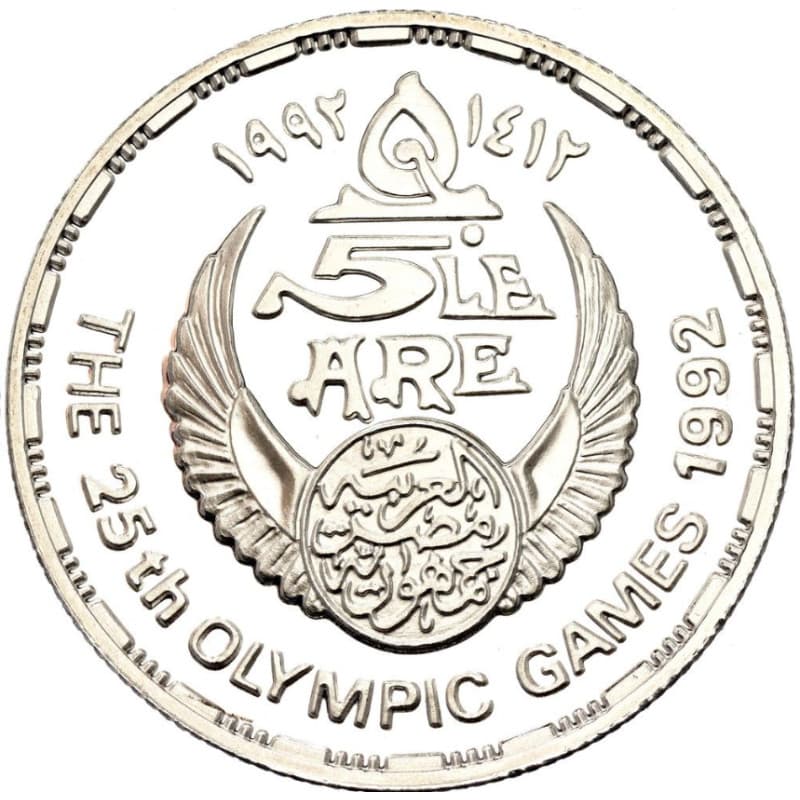 Stříbrná mince 5 Pounds Soccer - 1992 Proof