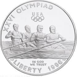 Stříbrná mince 1 Dollar Atlanta Olympics - Rowing - 1996
