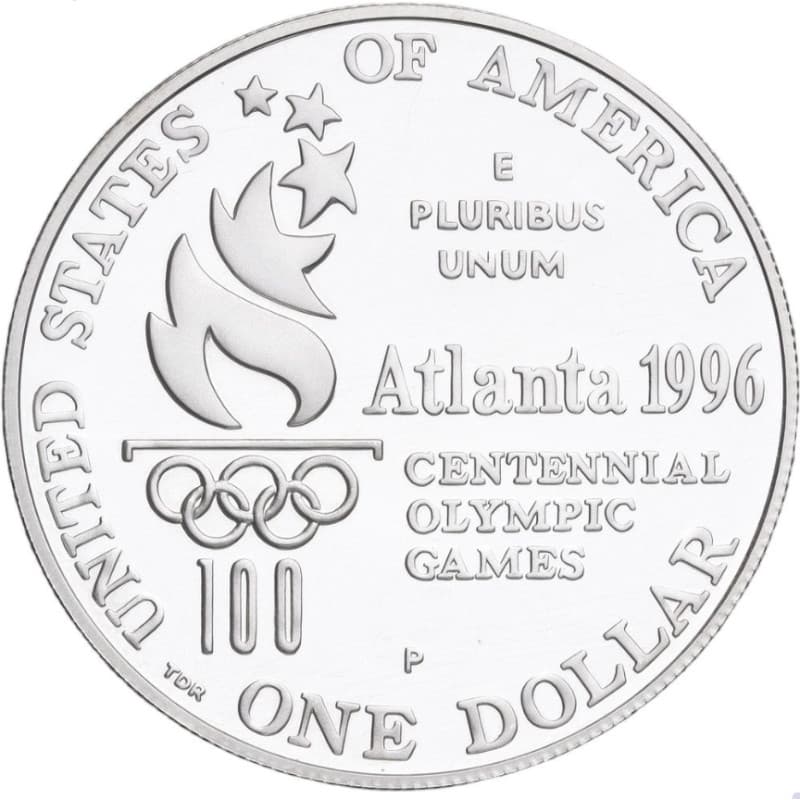 Stříbrná mince 1 Dollar Atlanta Olympics - Rowing - 1996