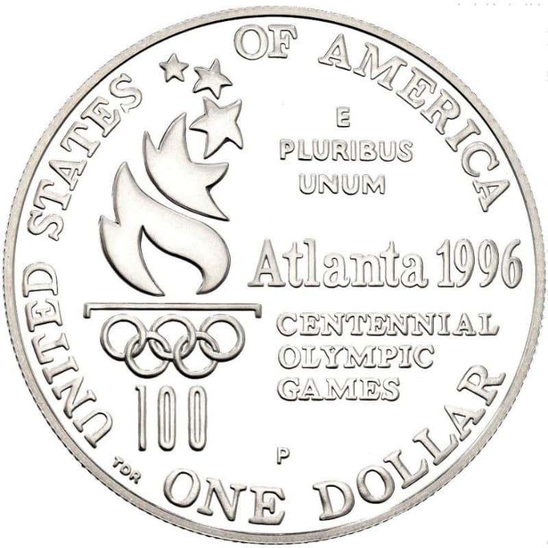 Stříbrná mince 1 Dollar Atlanta Olympics - Tennis - 1996 Proof