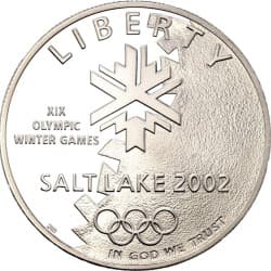 Stříbrná mince 1 Dollar Salt Lake City Olympic Games - 2002