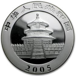 Stříbrná mince 1 Oz China Panda 2005