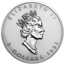 Stříbrná mince 1 Oz Maple Leaf 1993