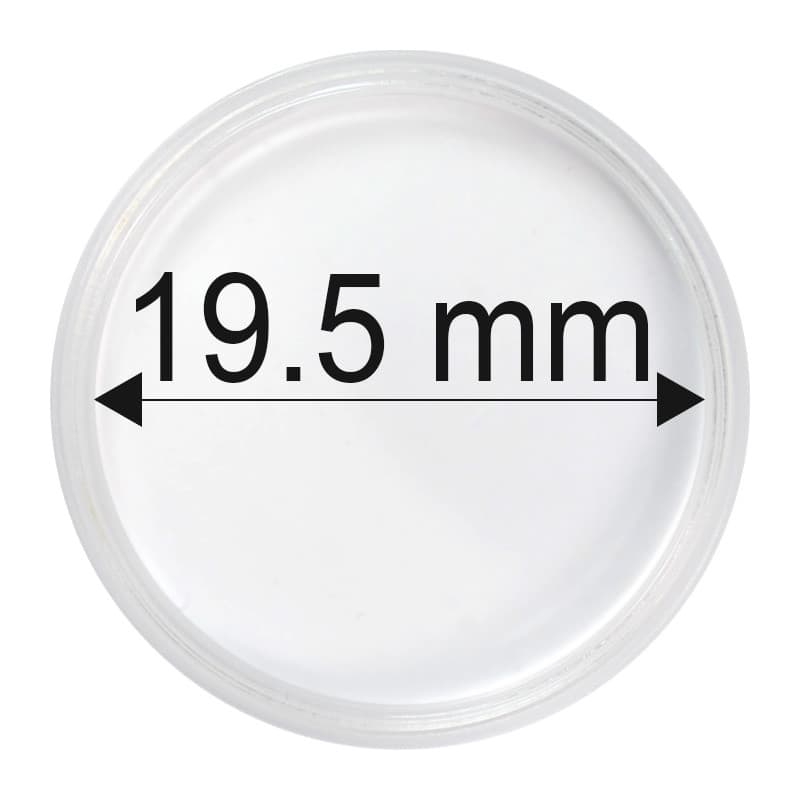 Plastová kapsle na minci 19,5 mm