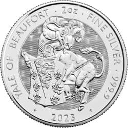 Stříbrná mince 2 Oz The Royal Tudor Beasts Yale of Beaufort 2023