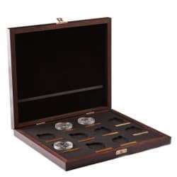 Krabička na 10 britských 1 Oz zlatých mincí The Royal Tudor Beasts