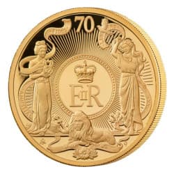 Zlatá mince 1 Oz Platinové výročí Alžběty II. 2022 Proof