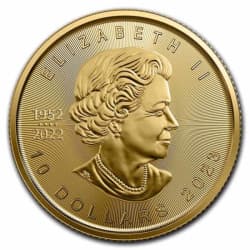 Zlatá mince 1/4 Oz Maple Leaf 2023
