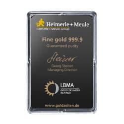 Zlatý slitek 25 x 1 g Heimerle + Meule
