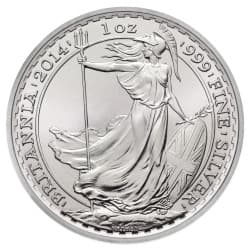 Stříbrná mince 1 Oz Britannia 2014