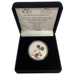 Stříbrná mince 1 Oz 100 Years of Wonder Mickey Mouse 2023 Proof Kolorováno