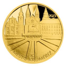 Zlatá mince 1/2 Oz 5000 Kč Městská památková rezervace Kroměříž 2023 Proof