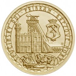Zlatá mince 1/4 Oz Ševčínský důl Příbram 2007 proof