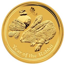 Zlatá mince 1/4 Oz Lunar Series II Year of the Rabbit 2011