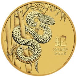 Zlatá mince 1/10 Oz Lunar Series III Year of the Snake 2025