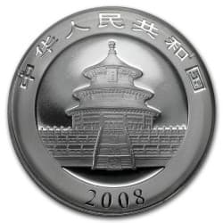 Stříbrná mince 1 Oz China Panda 2008