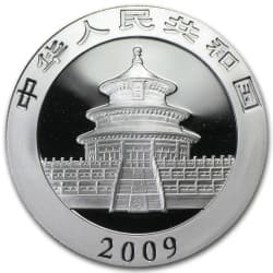 Stříbrná mince 1 Oz China Panda 2009