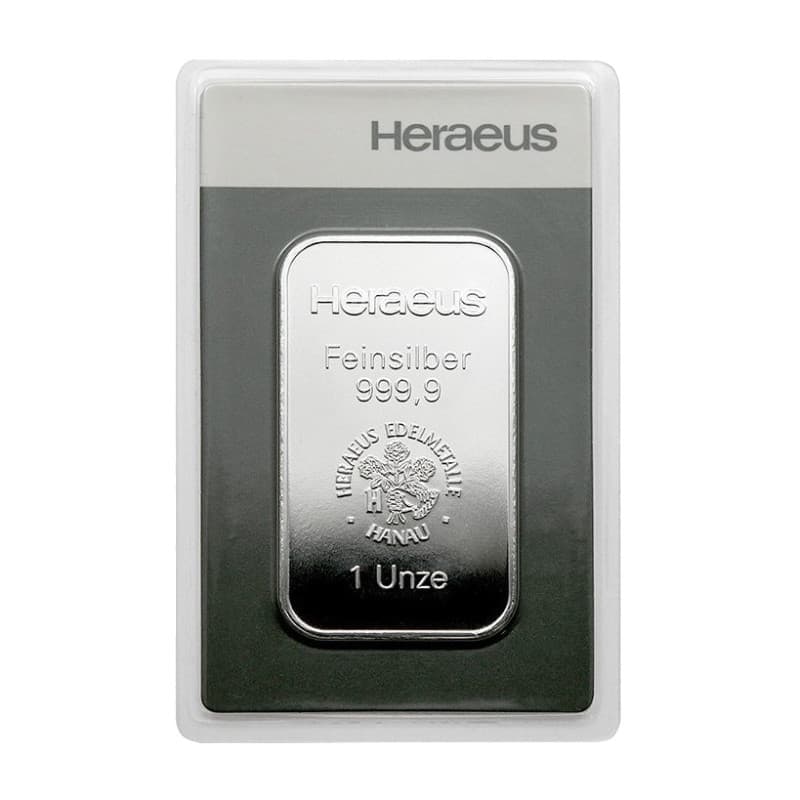 Stříbrný slitek 100 g Heraeus