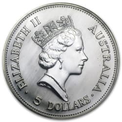 Stříbrná mince 1 Oz Kookaburra 1990