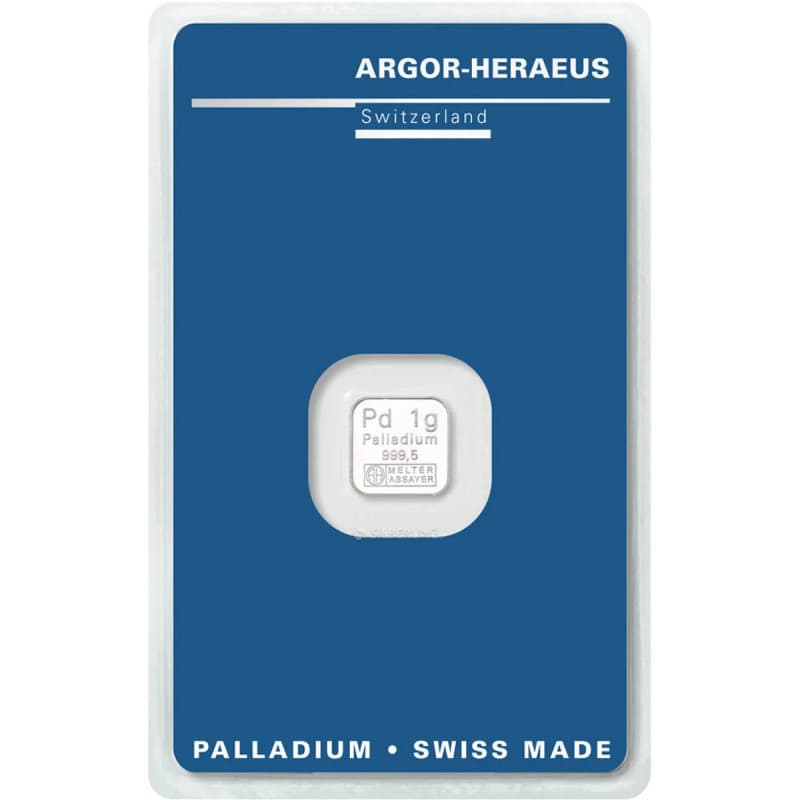 Palladiový slitek 1 g Argor Heraeus