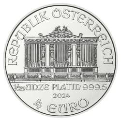 Platinová mince 1/25 Oz Wiener Philharmoniker 2024