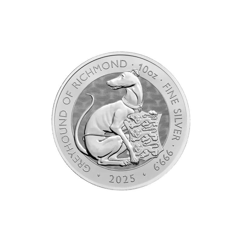 Stříbrná mince 10 Oz The Tudor Beasts Greyhound of Richmond 2025